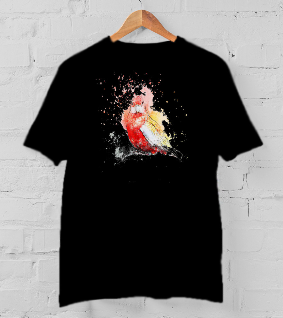Vibrant Watercolor Parakeet Burst T-Shirt