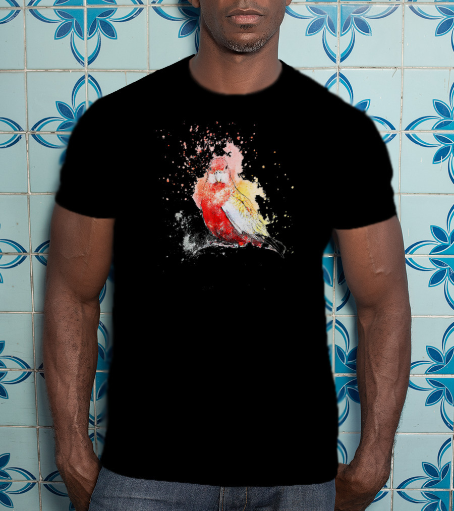 Vibrant Watercolor Parakeet Burst T-Shirt