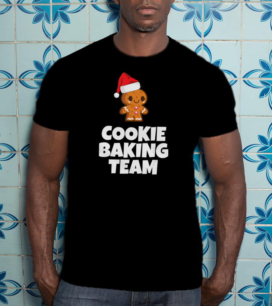 Cookie Baking Team Gingerbread Santa Hat T-Shirt