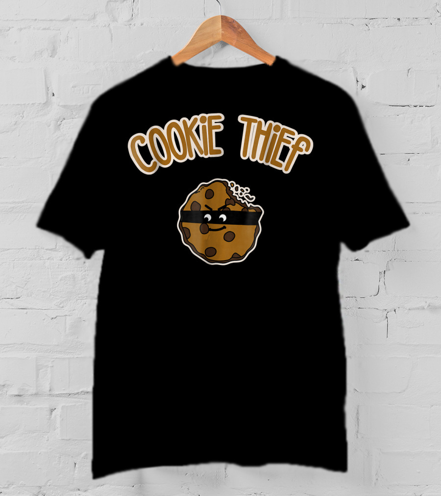 Cookie Thief Christmas Baking Team Xmas San Animated Cookie With Mask T-Shirt