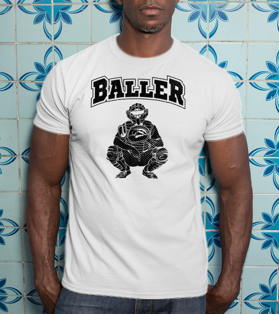 Baller Cool Baseball Catcher T-Shirt