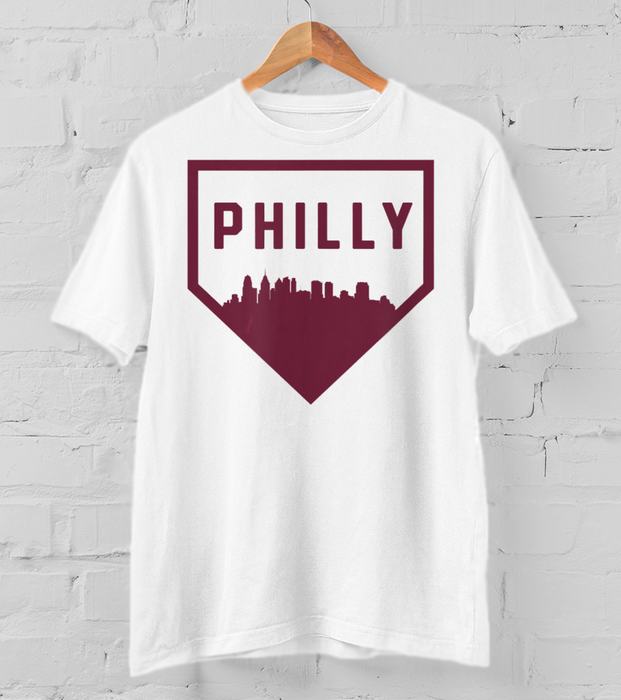 Philly Home Baseball Skyline Cool Philadelphia T-Shirt
