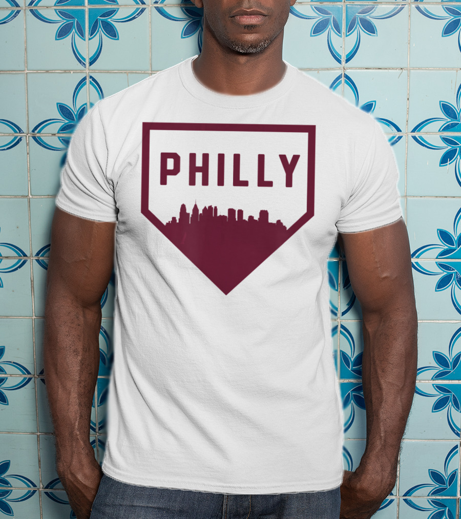 Philly Home Baseball Skyline Cool Philadelphia T-Shirt