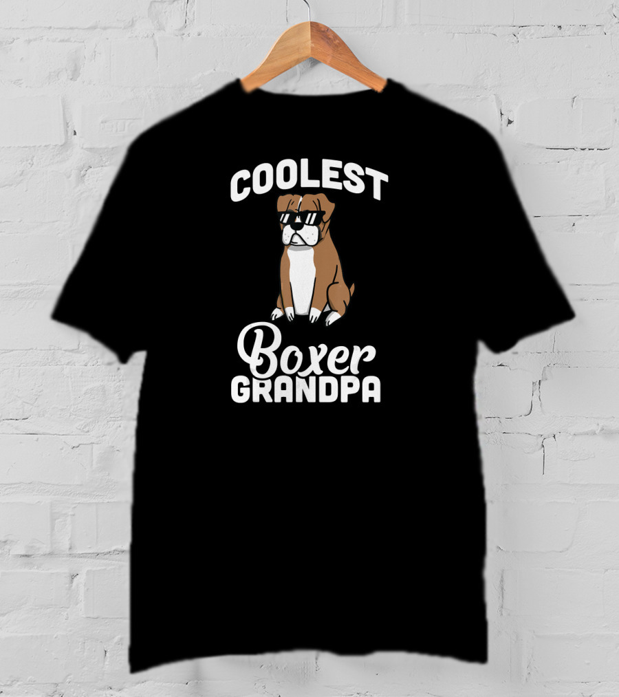 Coolest Boxer Dog Grandpa T-Shirt