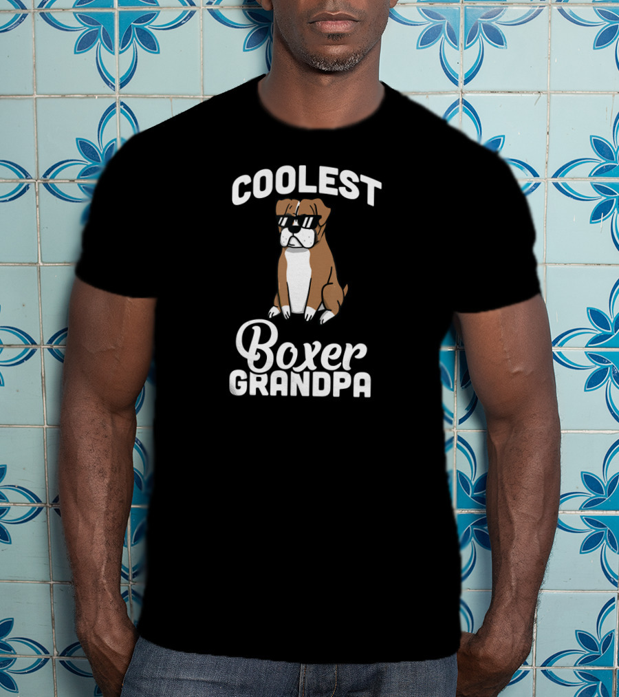 Coolest Boxer Dog Grandpa T-Shirt