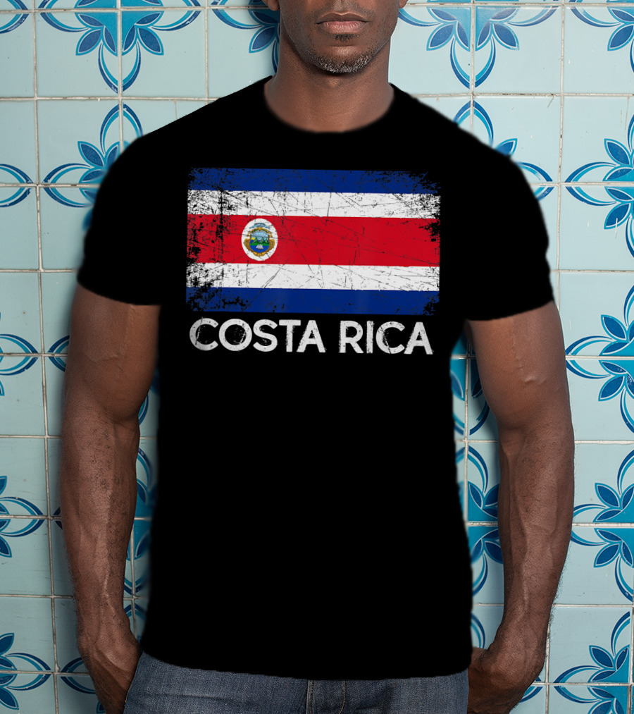Costa Rican Flag Vintage Made In Costa Rica T-Shirt