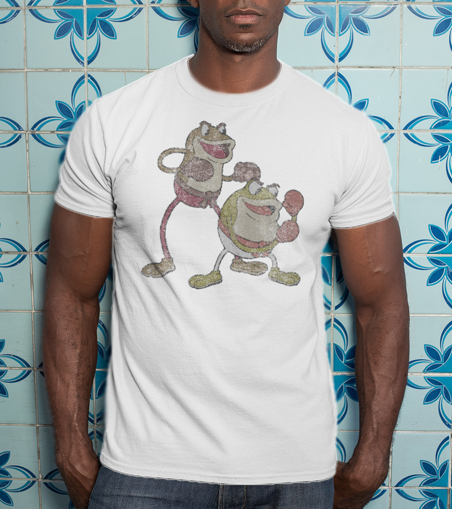 Cuphead Ribby And Croaks Boxing Frogs Duo T-Shirt