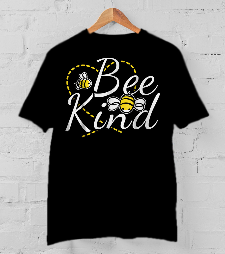 Bee Kind Cute Bees Heart T-Shirt