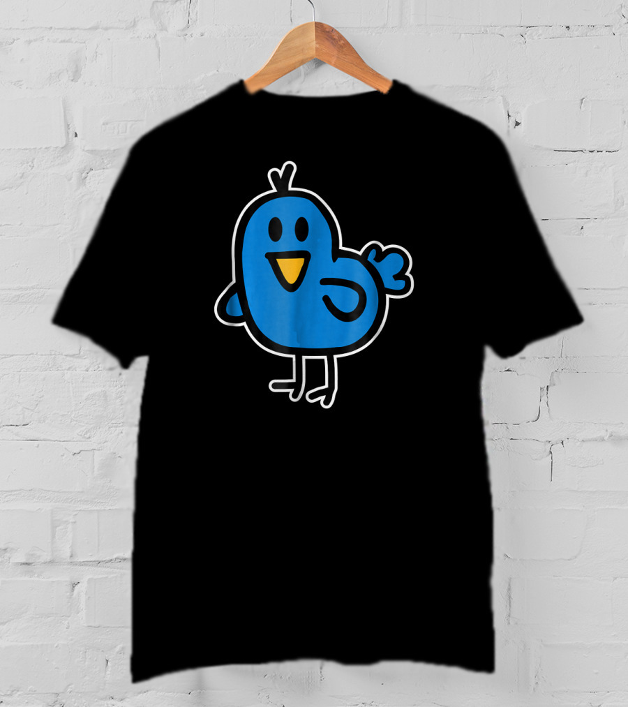 Cute Blue Cartoon Bird T-Shirt