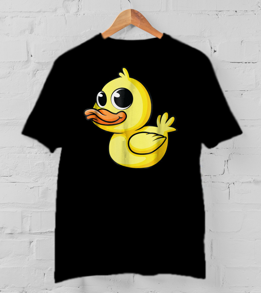 Cute Yellow Cartoon Duckling Baby Duck Bird T-Shirt