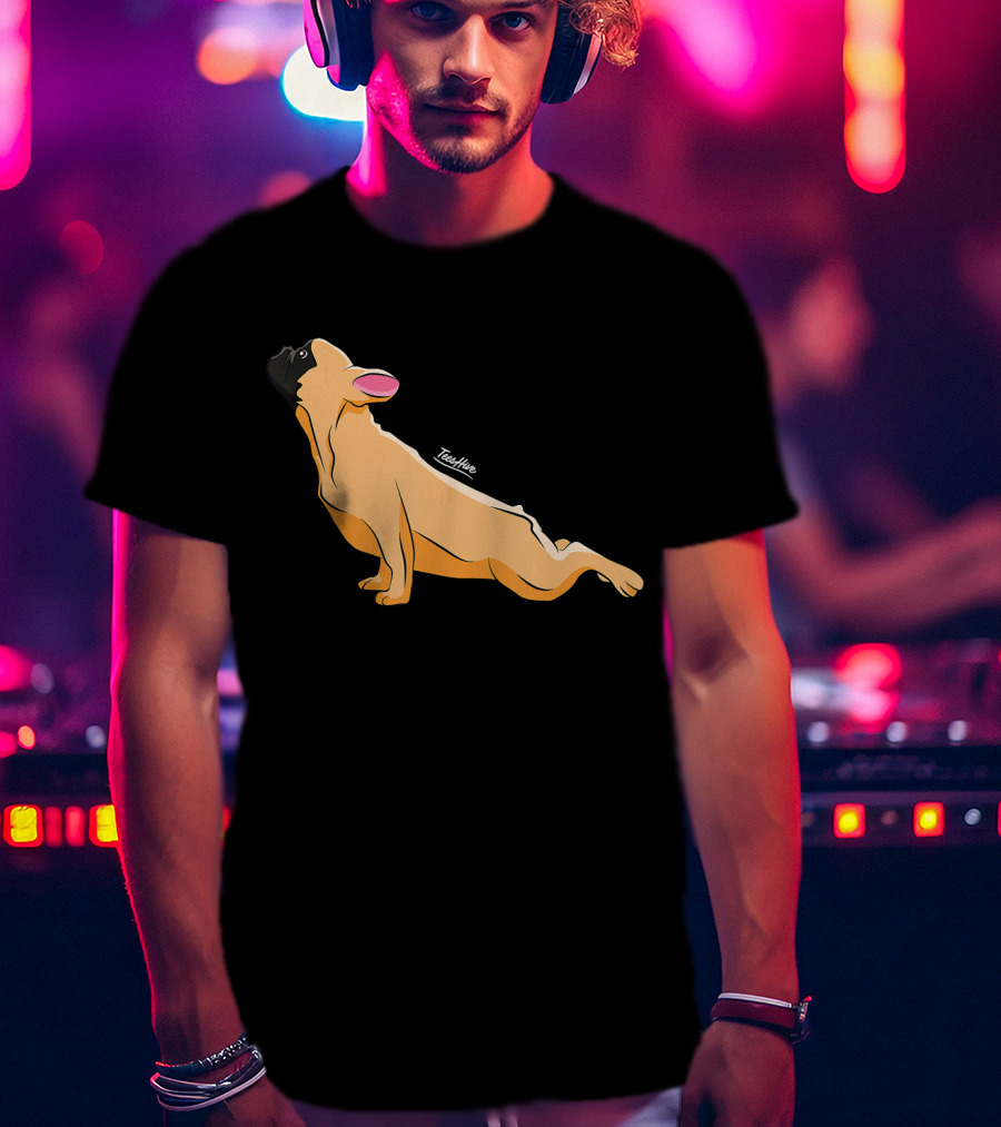 Cute French Bulldog Yoga Funny Bull Teeshine T-Shirt