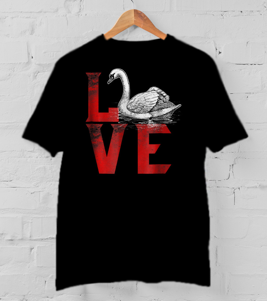 Love Swans Cute Waterbird Wild T-Shirt