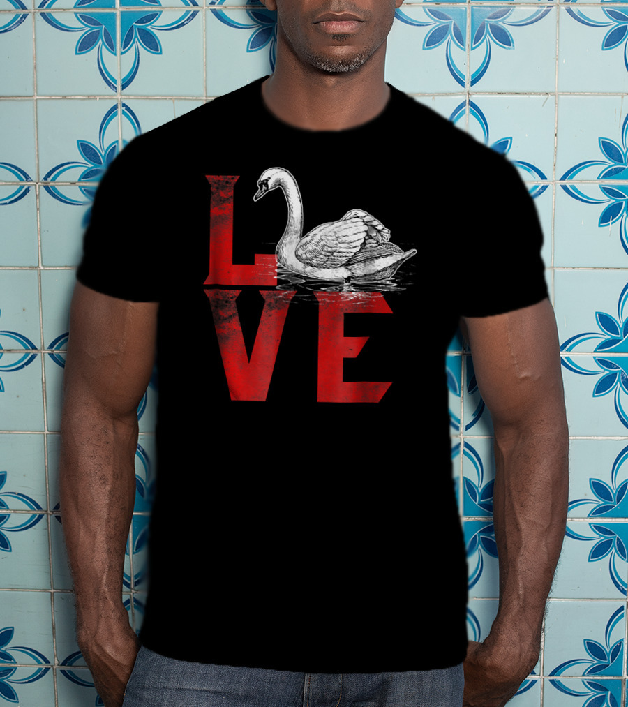 Love Swans Cute Waterbird Wild T-Shirt