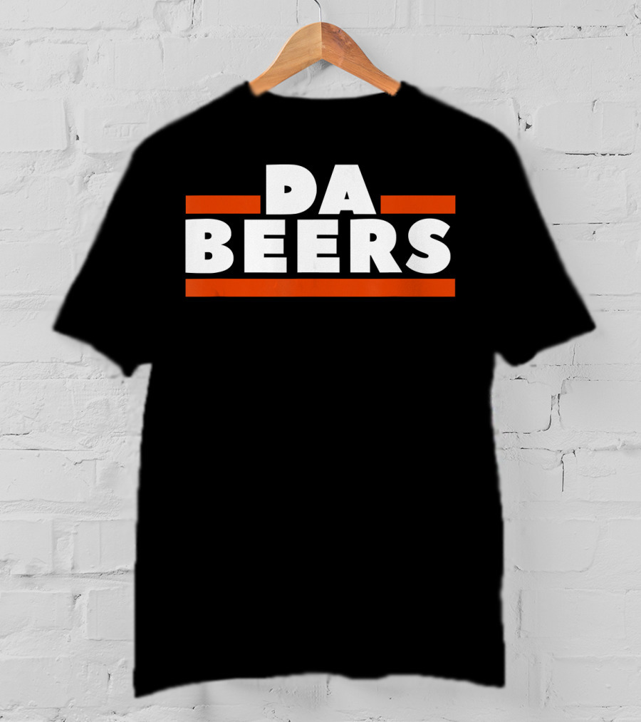 DA BEERS Chicago Bears Parody Orange And Blue Drunk Tailgate T-Shirt