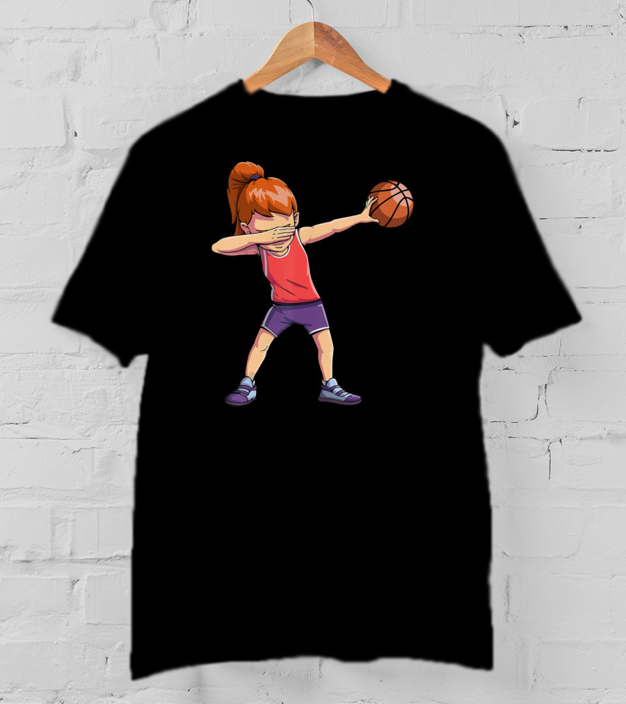 Dabbing Basketball Girl Dab Dan Sports Pose T-Shirt