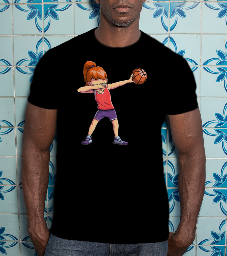 Dabbing Basketball Girl Dab Dan Sports Pose T-Shirt