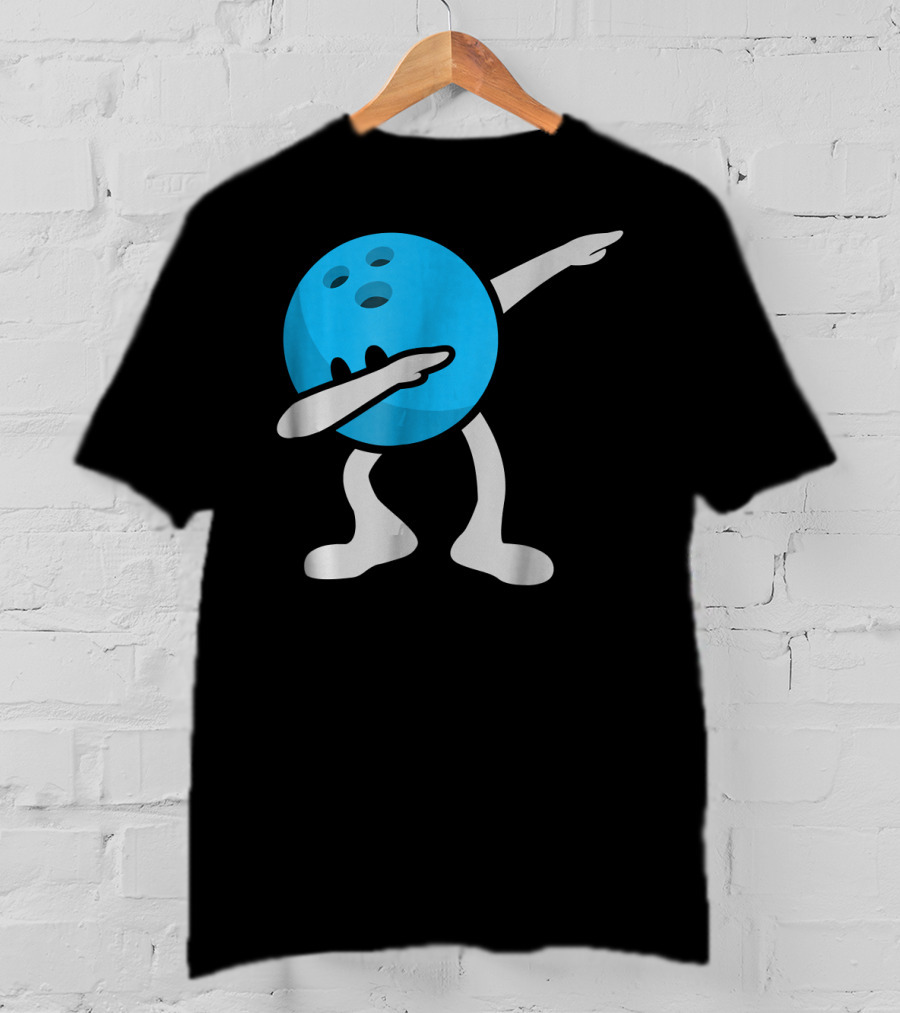 Dabbing Bowling Birthday Party Bowl Ball Dance T-Shirt