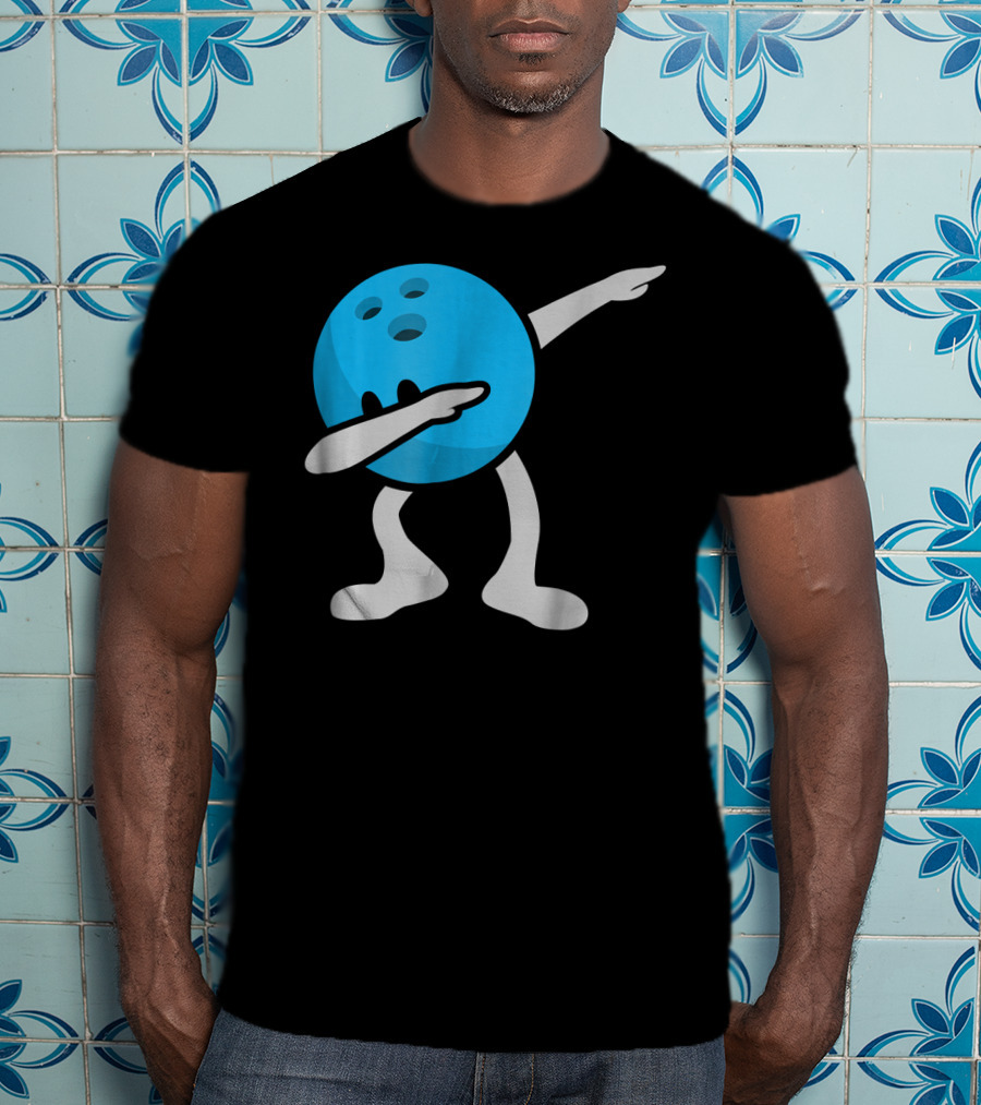 Dabbing Bowling Birthday Party Bowl Ball Dance T-Shirt