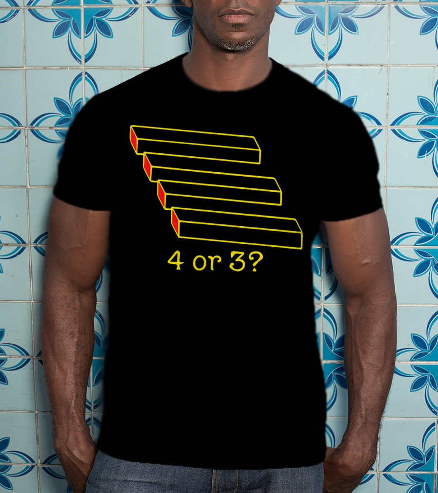 4 Or 3 Optical Illusion T-Shirt