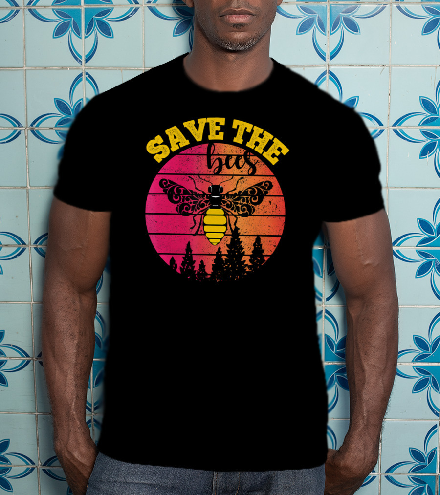 Save The Bees Distressed Honey Bee Lovers T-Shirt