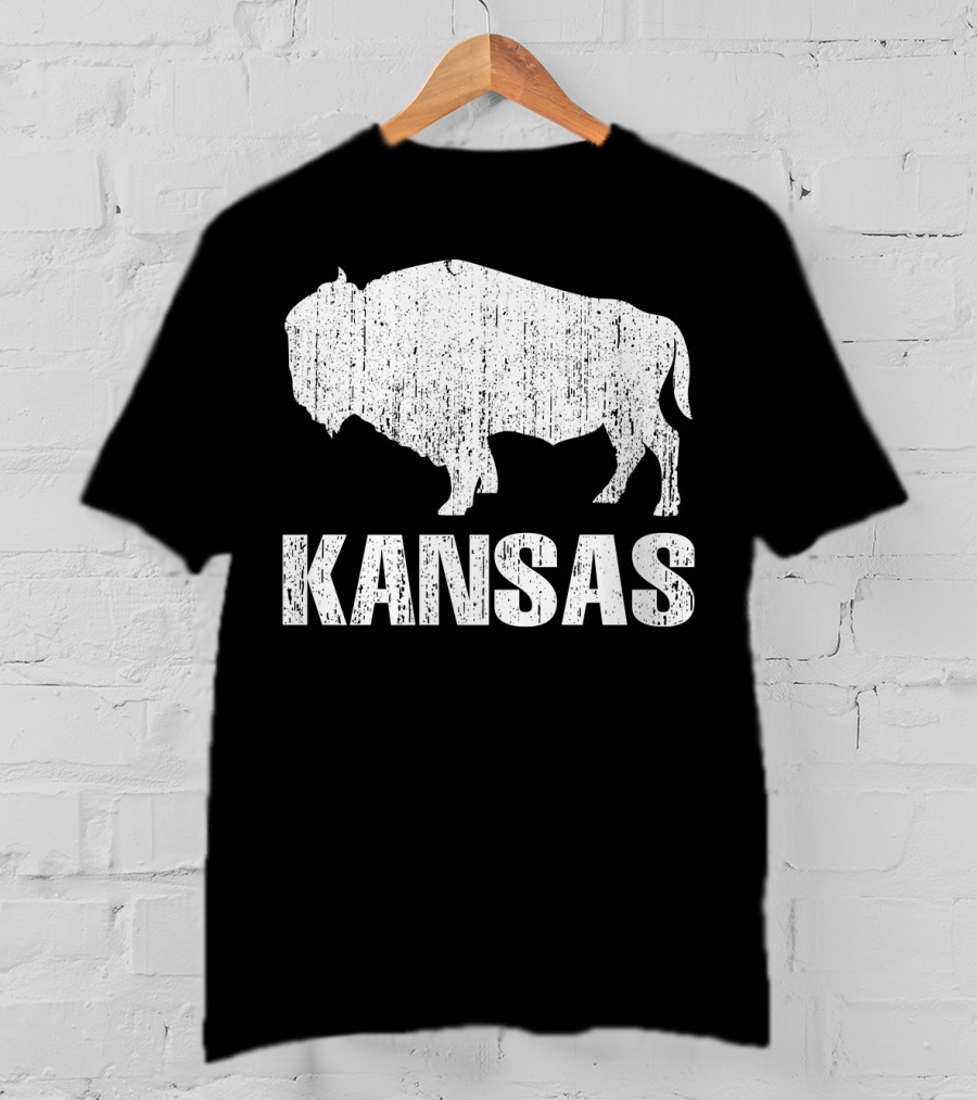 Distressed Kansas State Buffalo T-Shirt