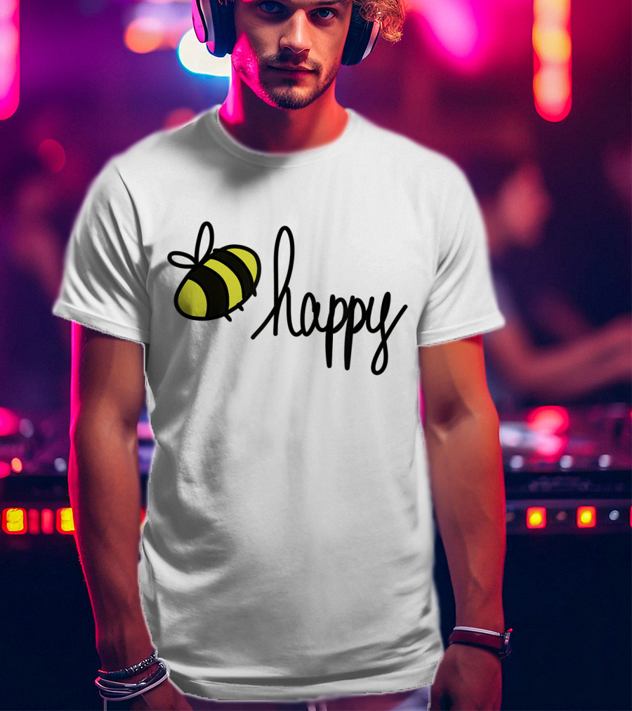 Happy Doodle Bee Handrawn T-Shirt