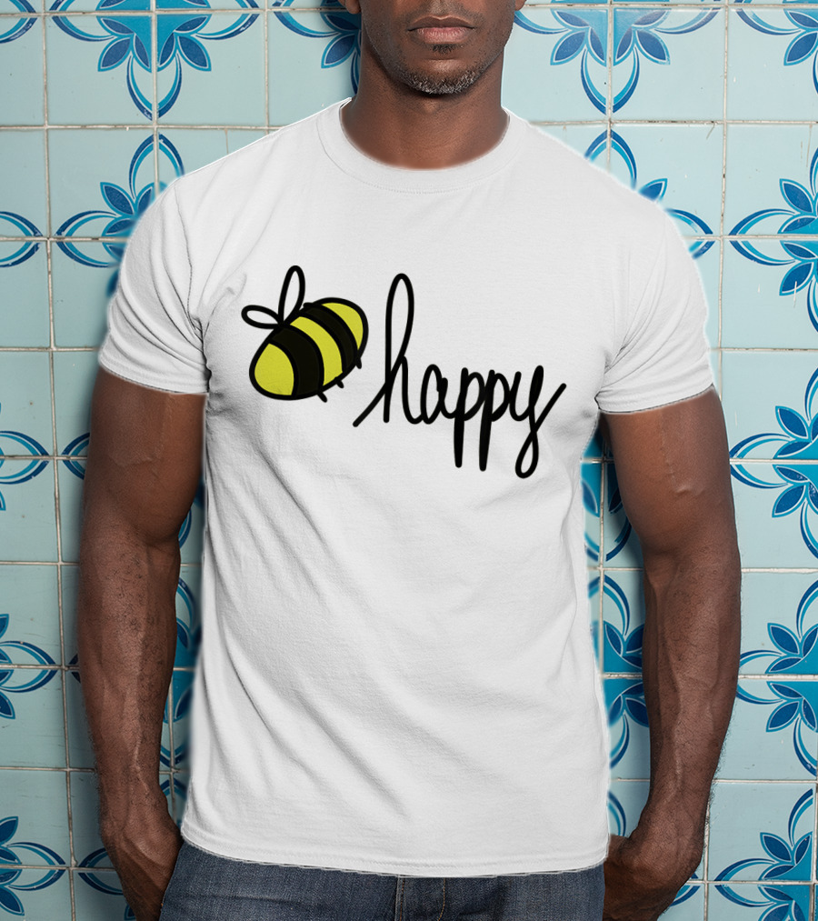 Happy Doodle Bee Handrawn T-Shirt