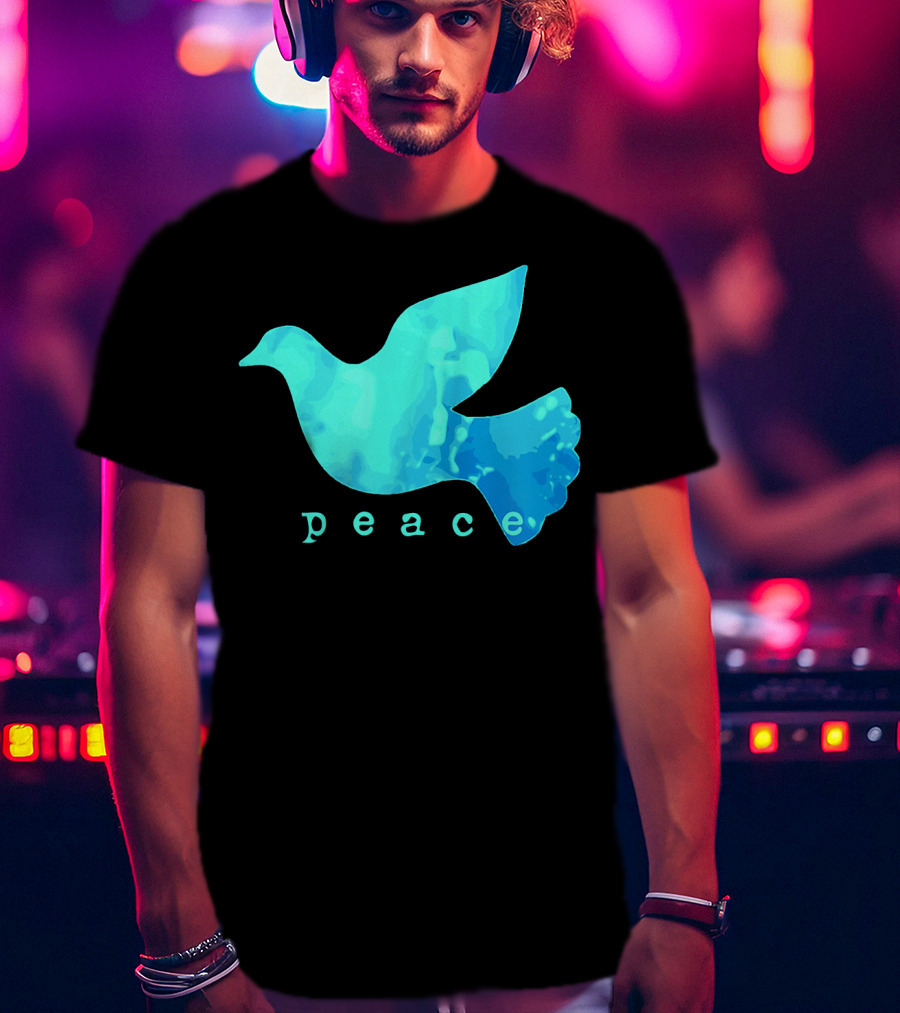 Dove Of Peace Blue Bird Affirma Peace T-Shirt