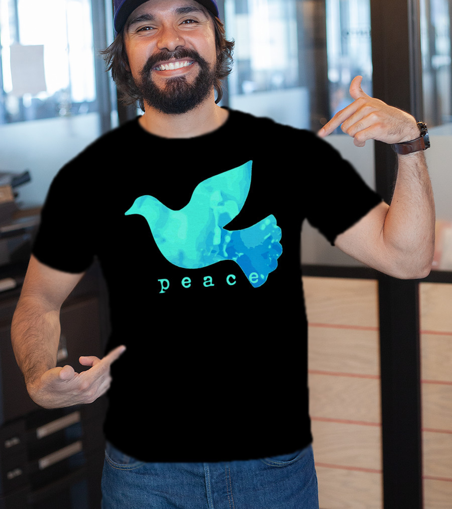 Dove Of Peace Blue Bird Affirma Peace T-Shirt