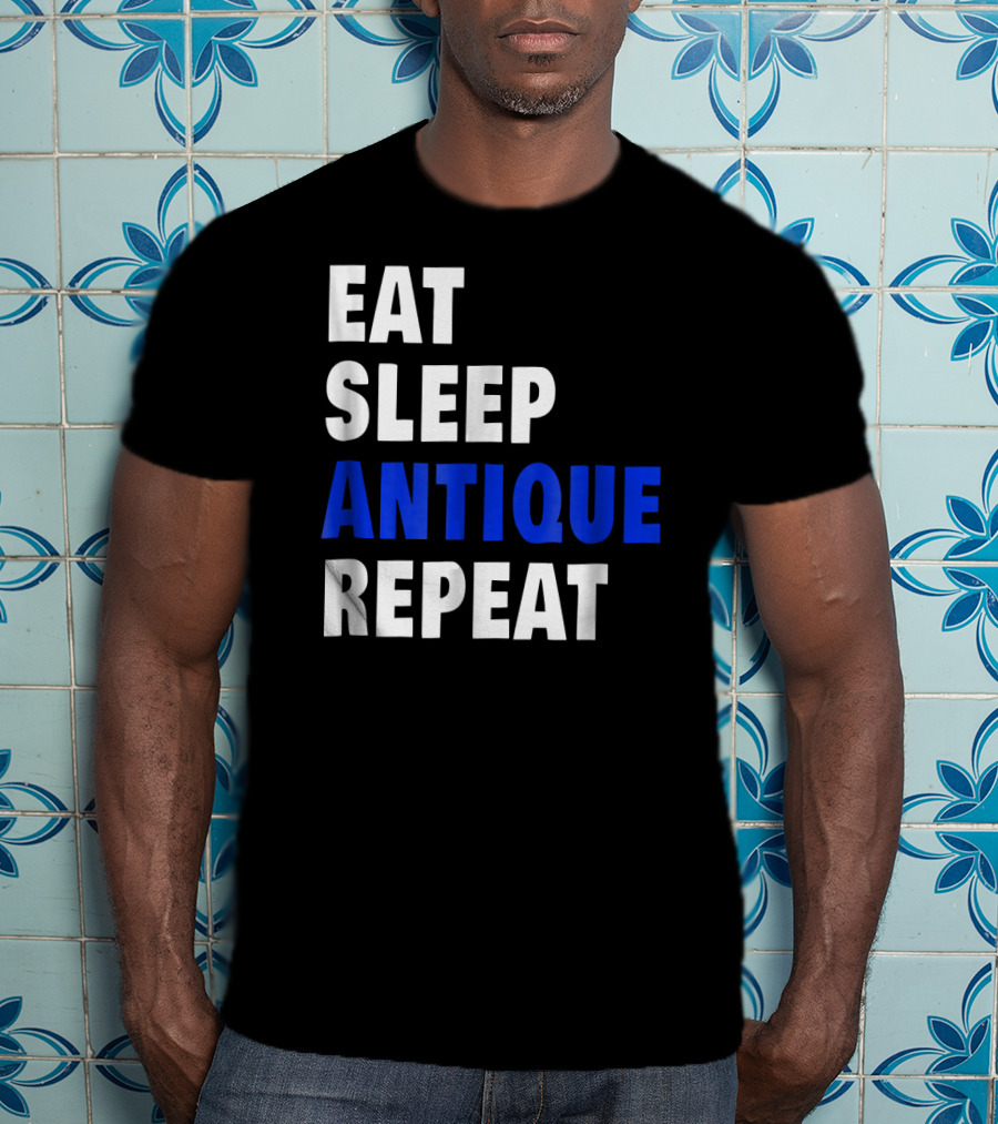 Eat Sleep Antique Repeat Antiquing Fan T-Shirt
