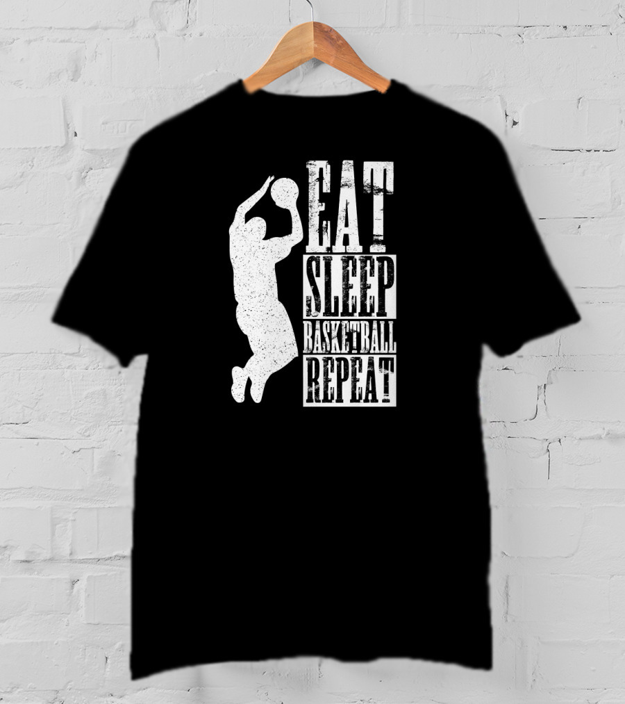 Eat Sleep Basketball Repeat Player Jump T-Shirt