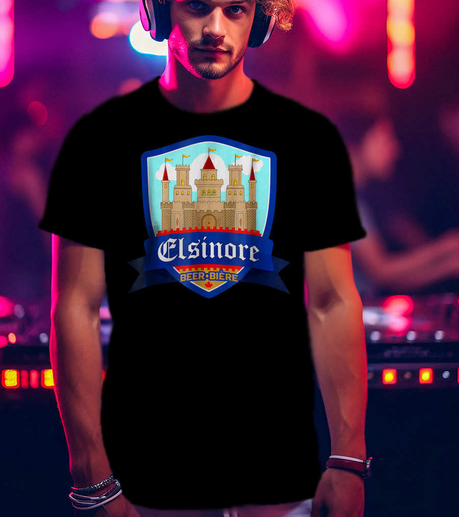 Elsinore Beer Biere Funny 80s Castle Crest T-Shirt