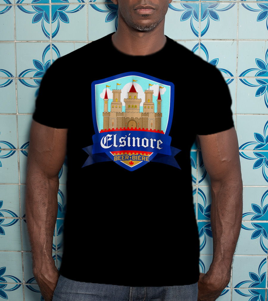 Elsinore Beer Biere Funny 80s Castle Crest T-Shirt