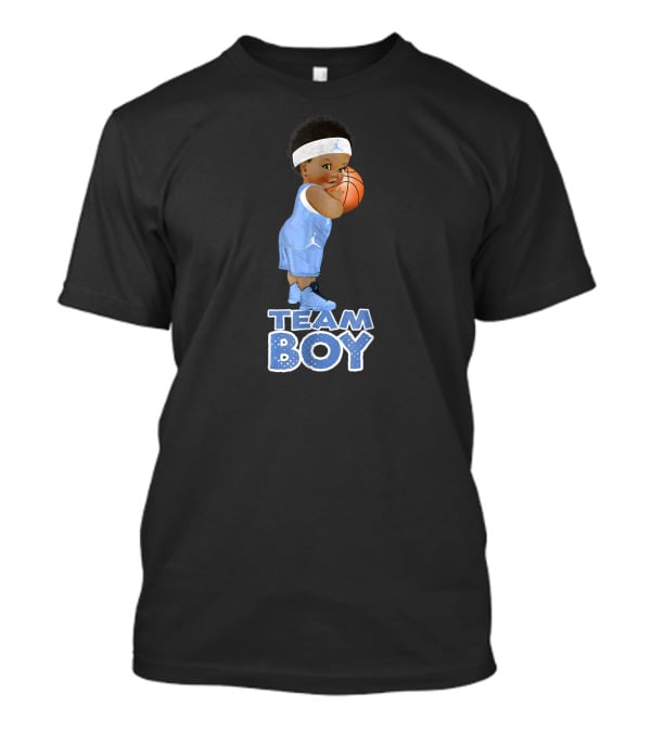 Team Boy Basketball Baby With Afro Hairstyle T-Shirt