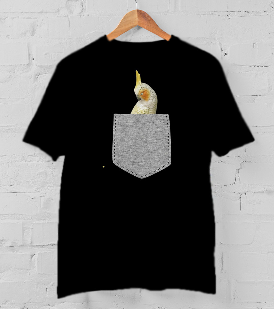 Fake Pocket Cockatiel Bird Novelty T-Shirt