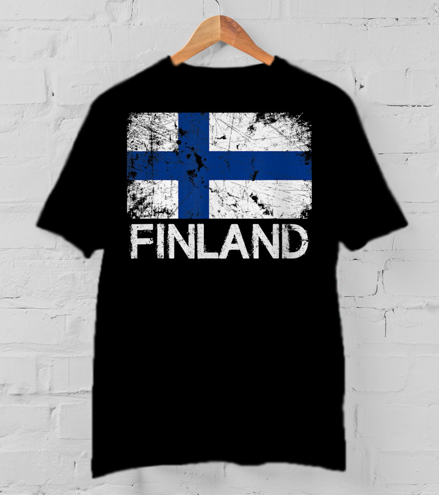 Finnish Flag Finland Vintage Made In Finla T-Shirt