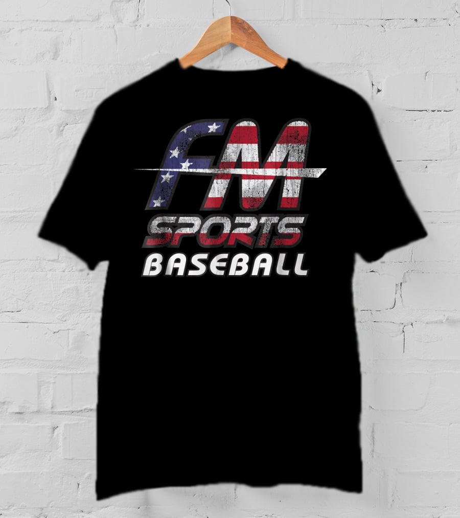 FM Sports Baseball USA Flag T-Shirt