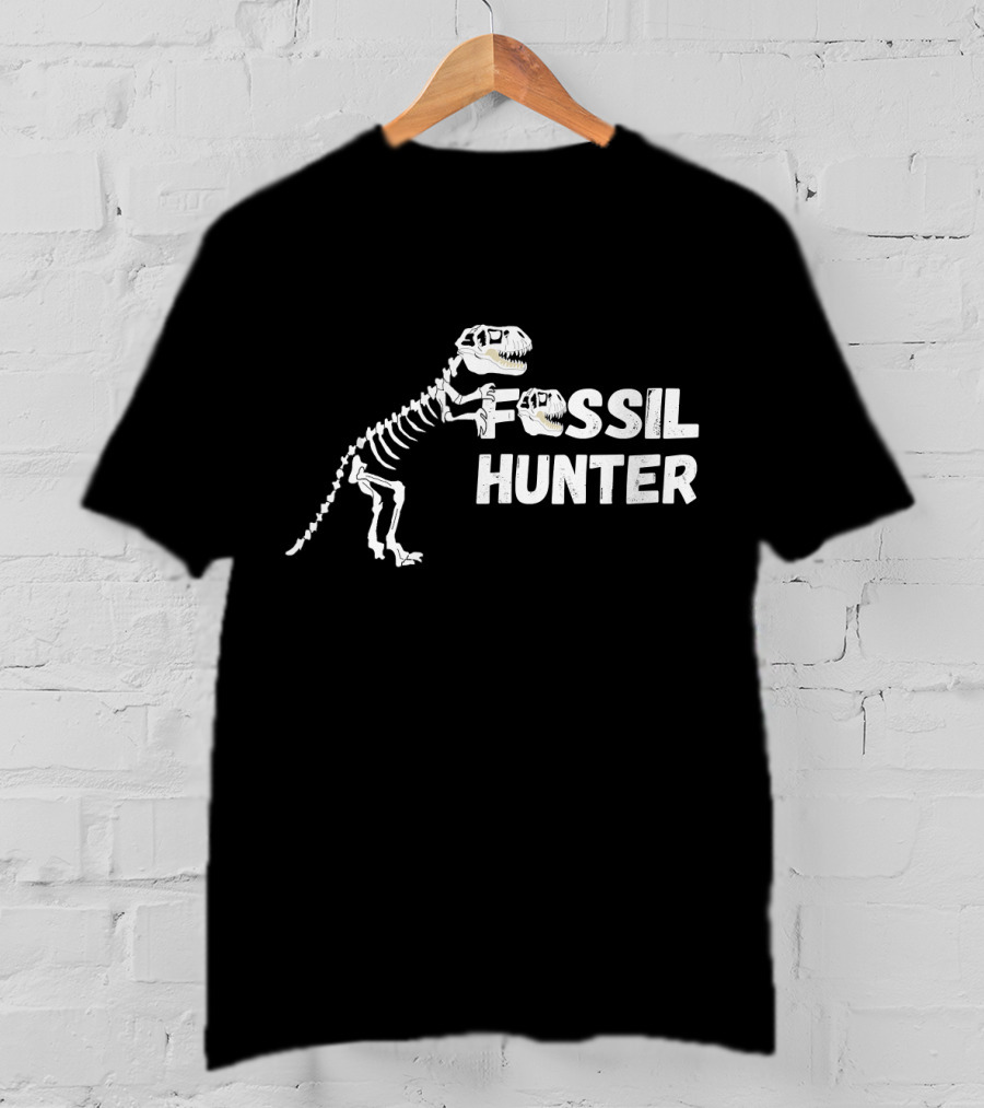 Fossil Hunter Dinosaur Bone Skeleton Discovery T-Shirt