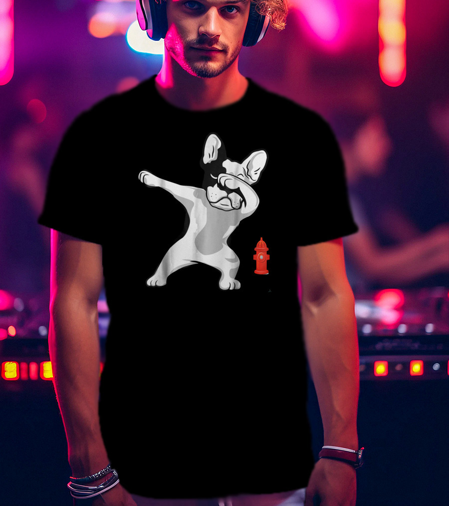 French Bulldog Frenchie Dabbing Lover Puppy Fire Hydrant T-Shirt