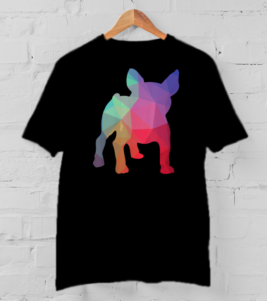 French Bulldog Lovers Rainbow Poly T-Shirt