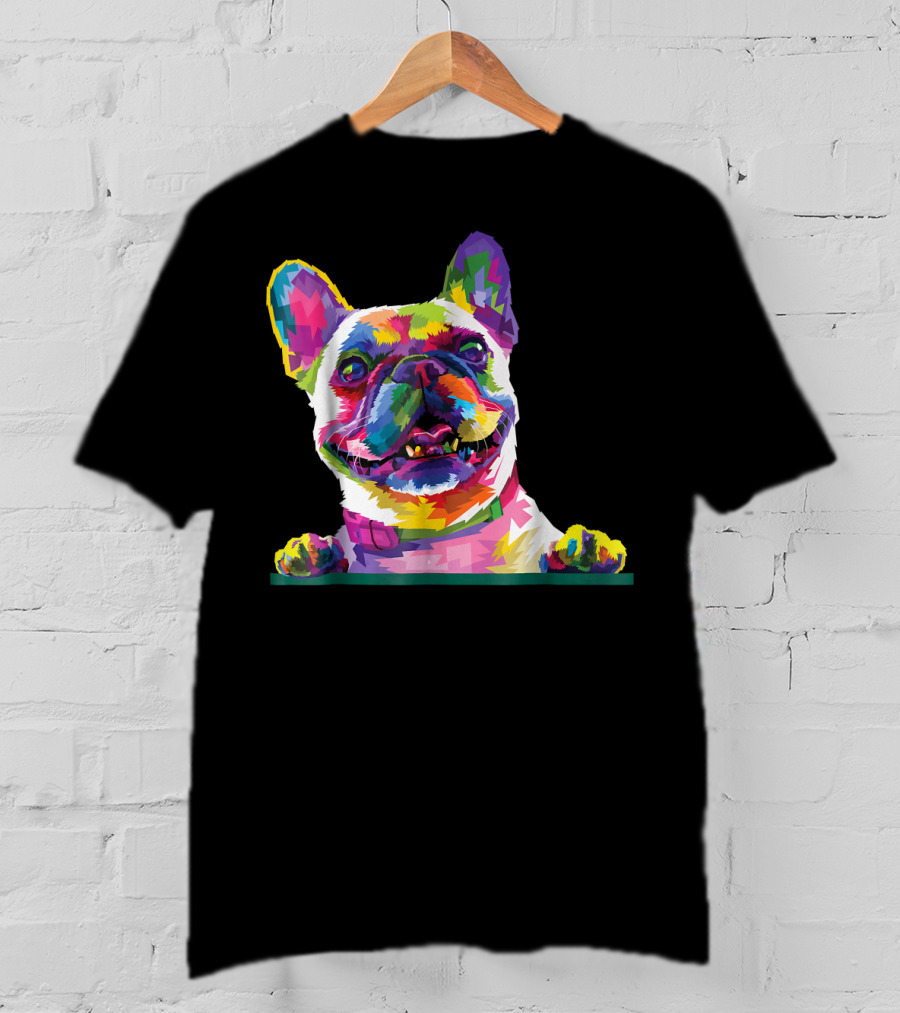 French Bulldog Colorful Dog Pop T-Shirt