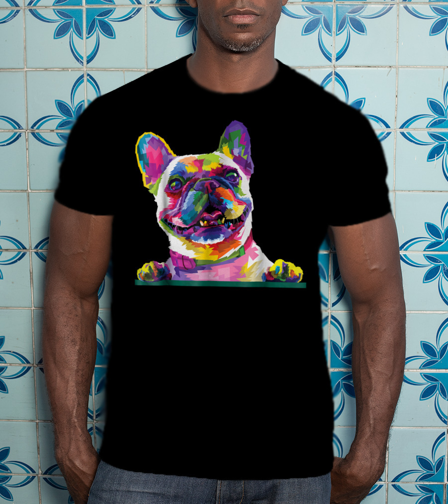 French Bulldog Colorful Dog Pop T-Shirt
