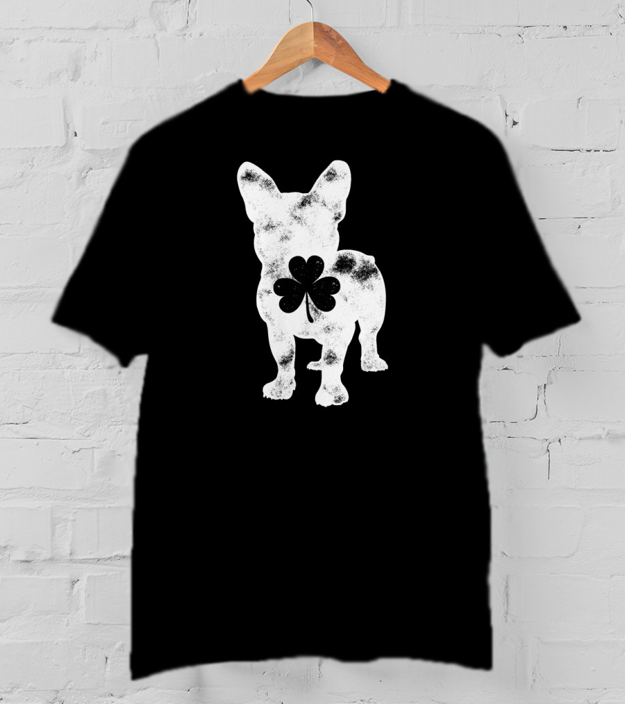 French Bulldog St Patricks Day Boys Men Dog Shamrock T-Shirt