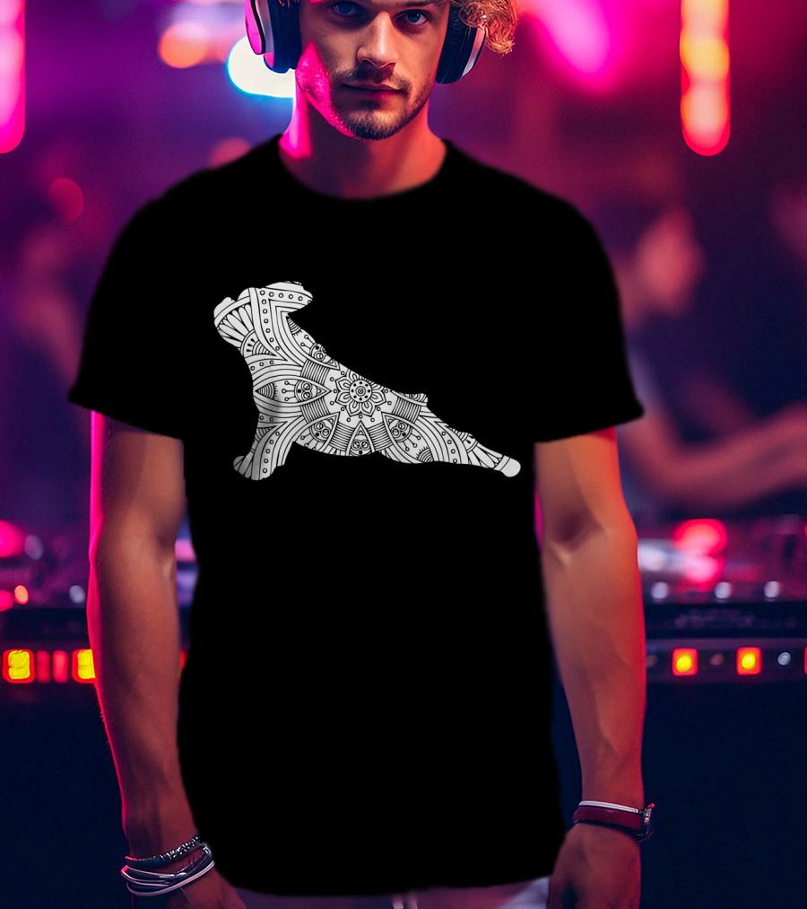 French Bulldog Yoga Mandala T-Shirt