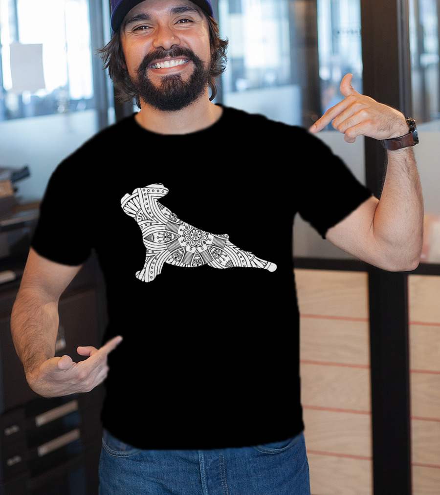 French Bulldog Yoga Mandala T-Shirt
