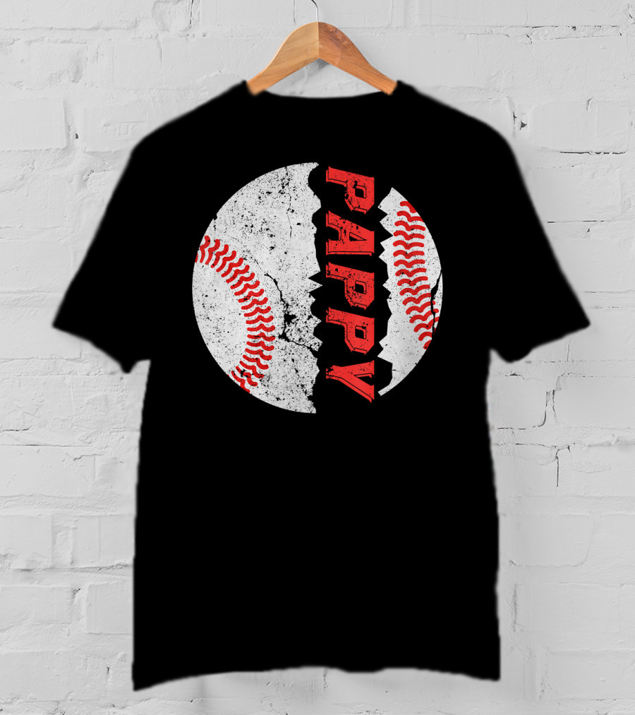 Pappy Funny Baseball Softball Crackle T-Shirt