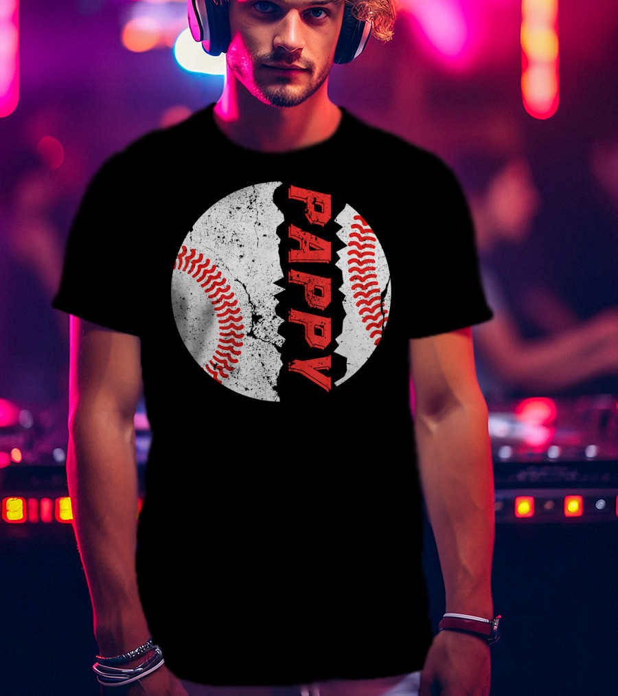 Pappy Funny Baseball Softball Crackle T-Shirt