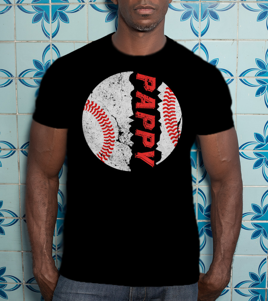 Pappy Funny Baseball Softball Crackle T-Shirt