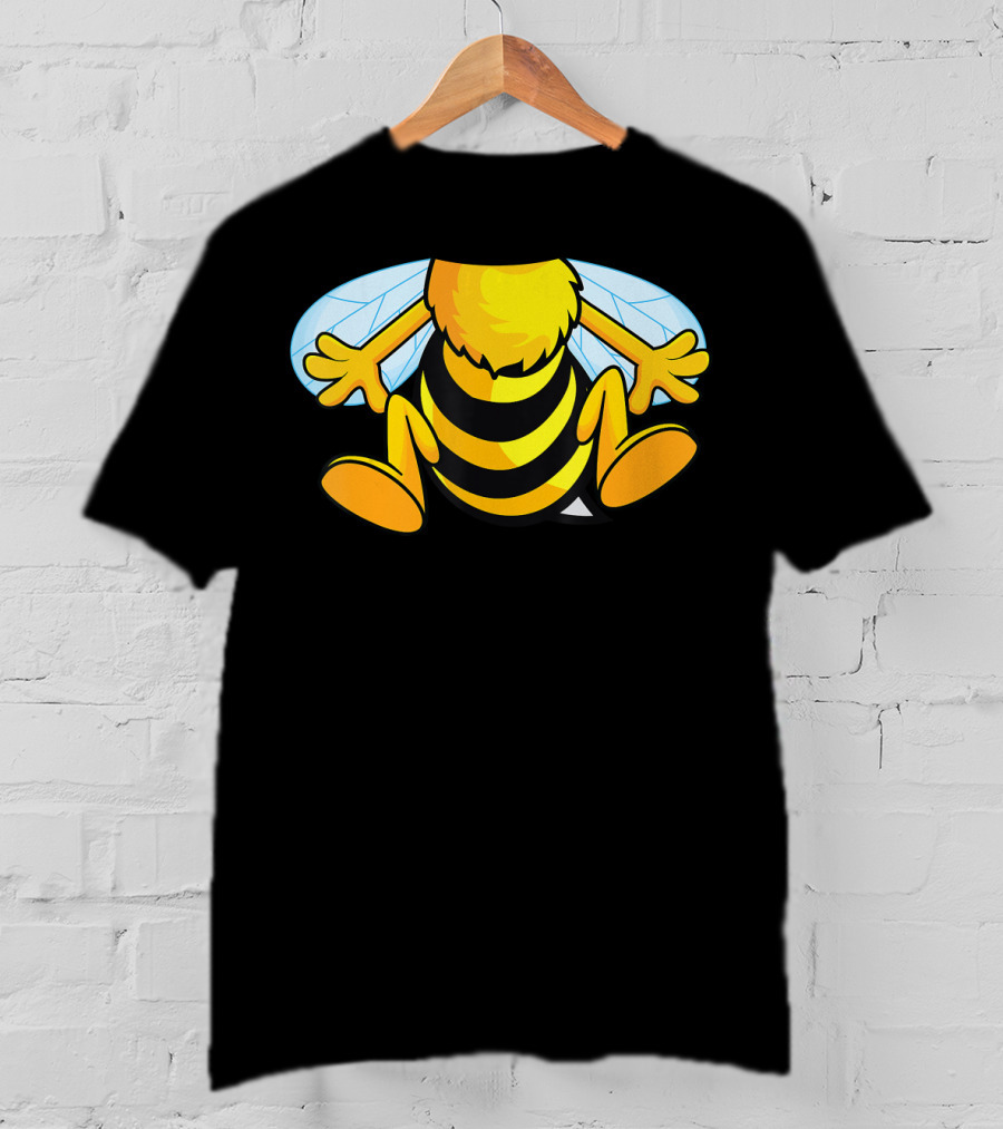 Funny Bee Costume Easy Honeybee Hall Buzzing Bumblebee Stripes T-Shirt