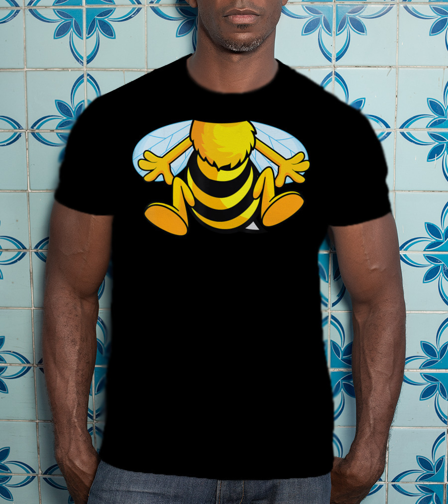 Funny Bee Costume Easy Honeybee Hall Buzzing Bumblebee Stripes T-Shirt